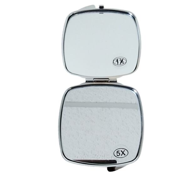 Travel1x 5x magnifying purse makeup mirror ladybug pattern with matching tweezer - Picture 4 of 4